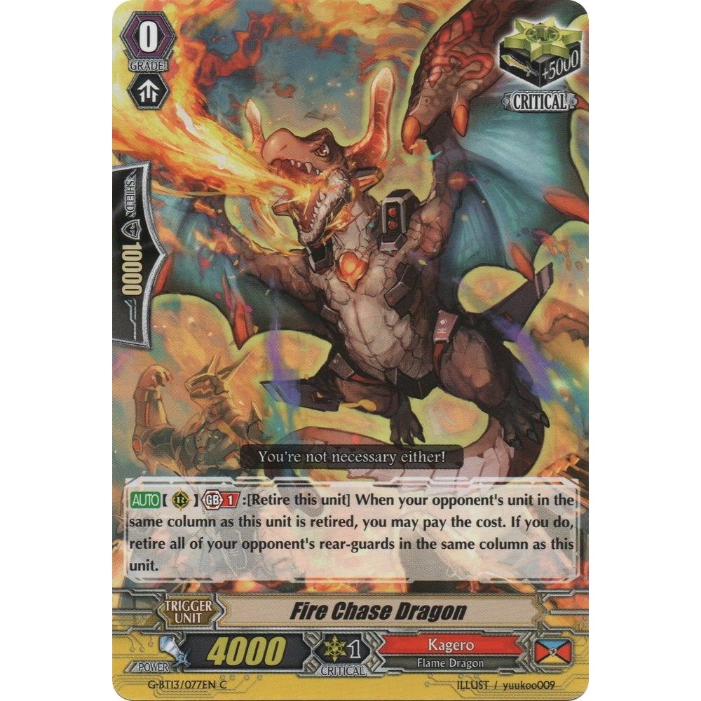 Image for Fire Chase Dragon (G-BT13/077EN) (G-BT13) - Cardfight Vanguard