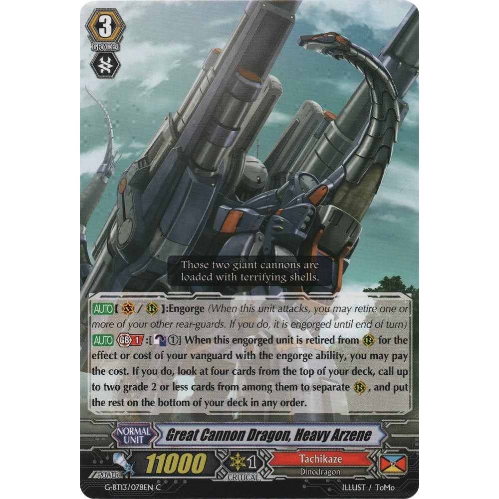 Image for Great Cannon Dragon, Heavy Arzene (G-BT13/078EN) (G-BT13) - Cardfight Vanguard