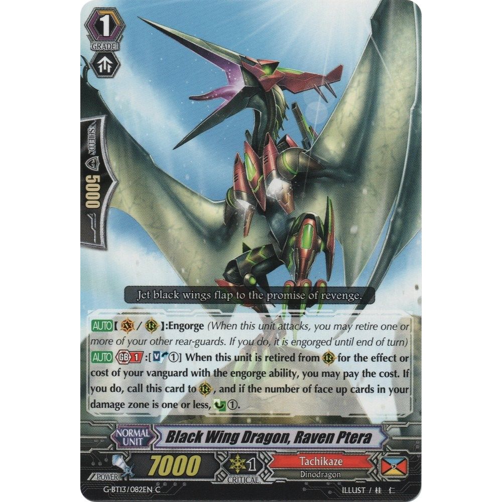 Image for Black Wing Dragon, Raven Ptera (G-BT13/082EN) (G-BT13) - Cardfight Vanguard