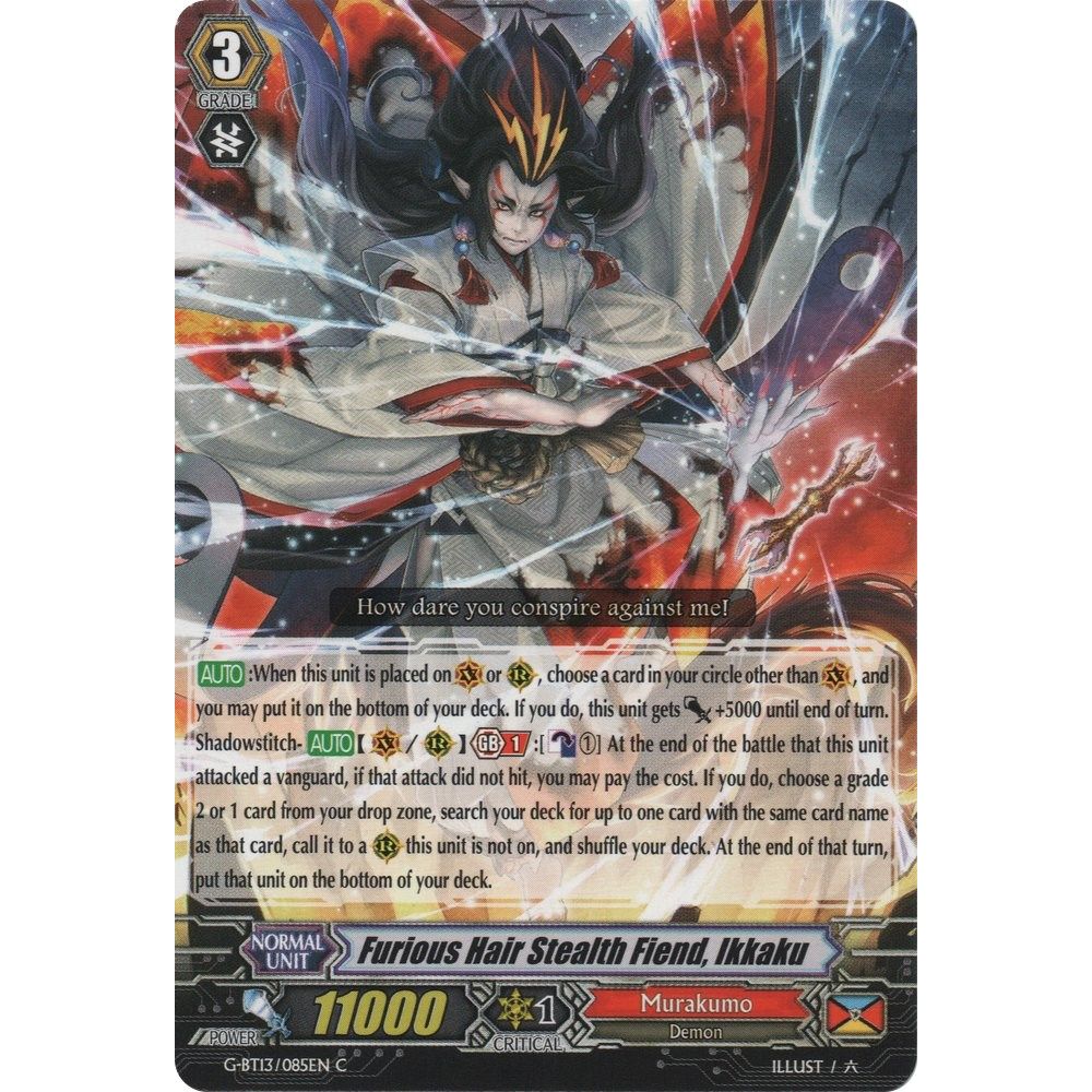 Image for Furious Hair Stealth Fiend, Ikkaku (G-BT13/085EN) (G-BT13) - Cardfight Vanguard