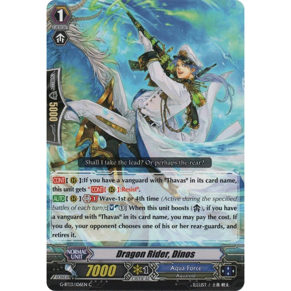 Image for Dragon Rider, Dinos (G-BT13/106EN) (G-BT13) - Cardfight Vanguard