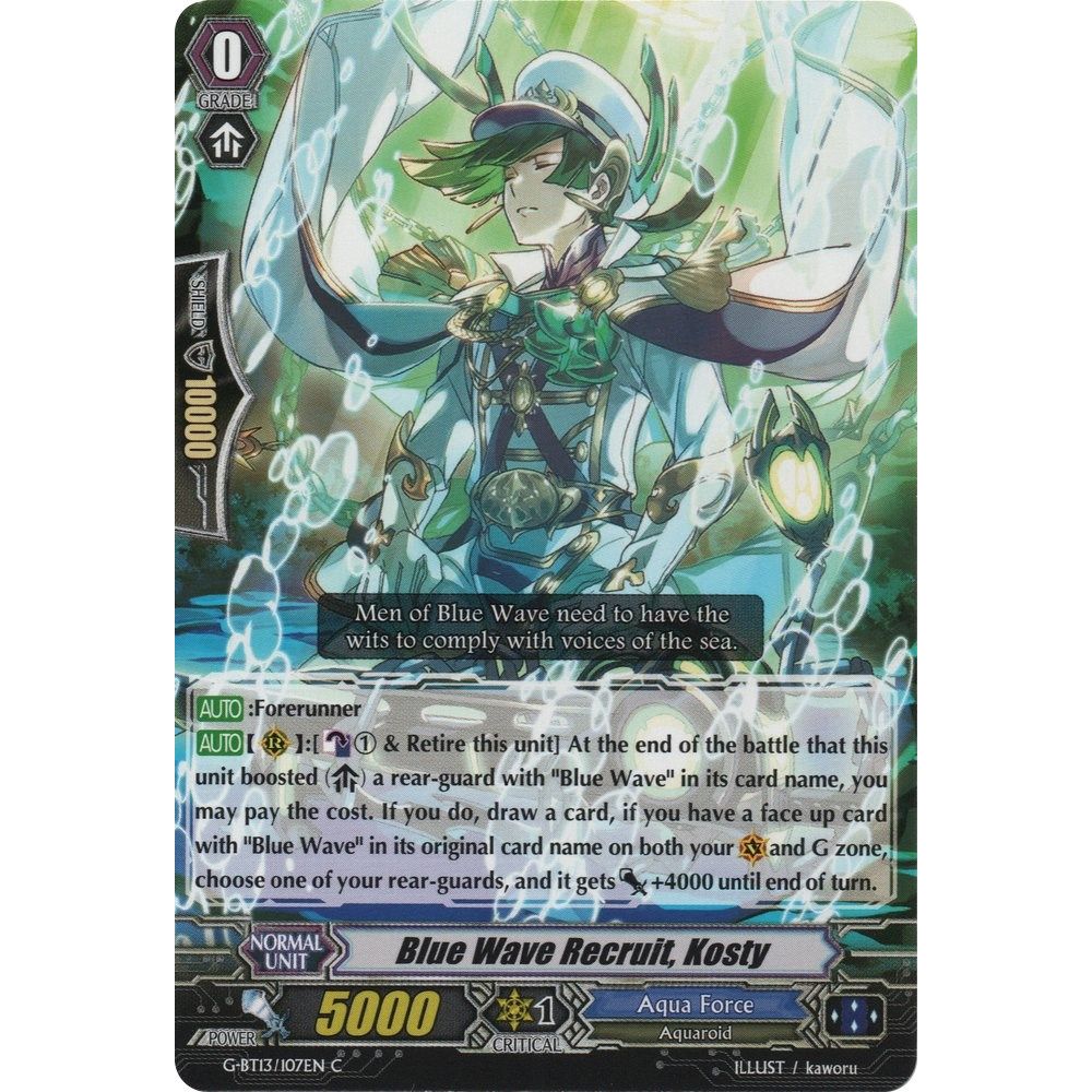 Image for Blue Wave Recruit, Kosty (G-BT13/107EN) (G-BT13) - Cardfight Vanguard