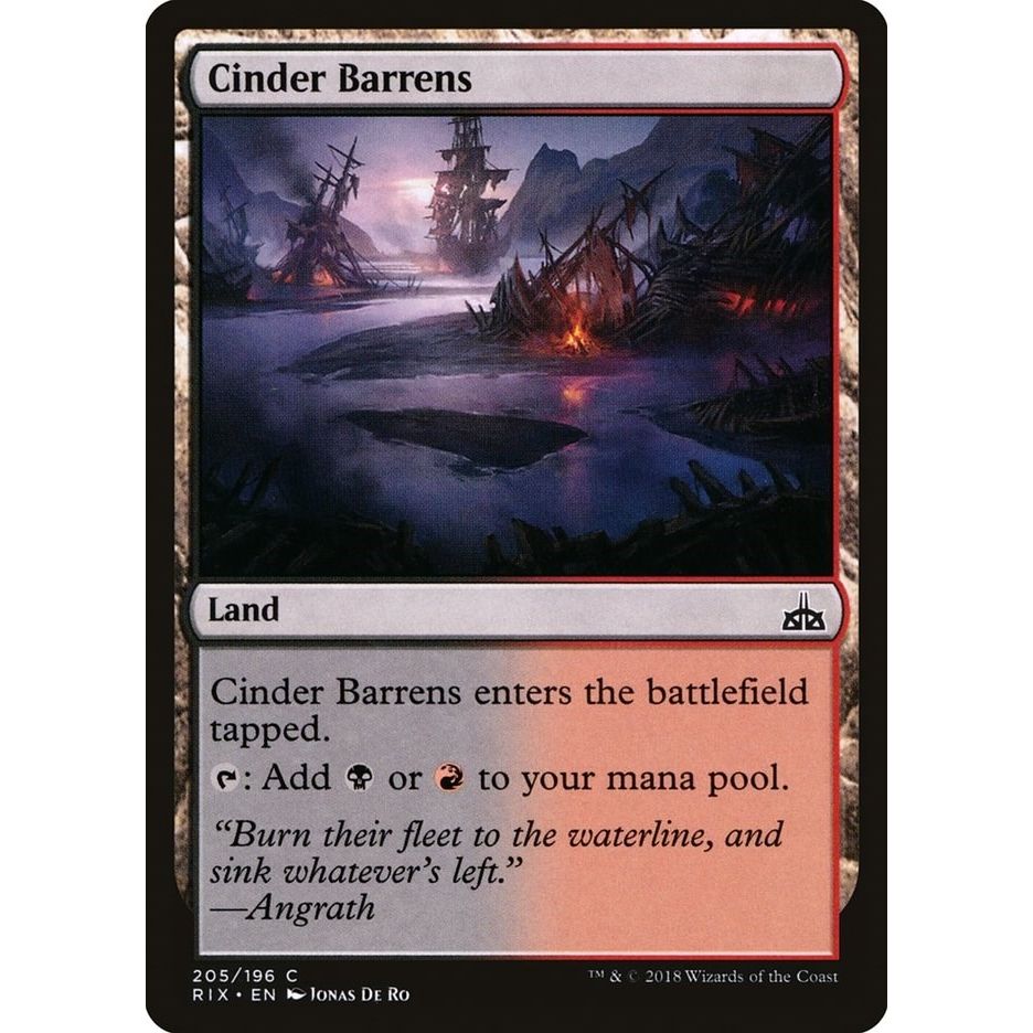 Image for Cinder Barrens (205) (RIX) - Magic: The Gathering