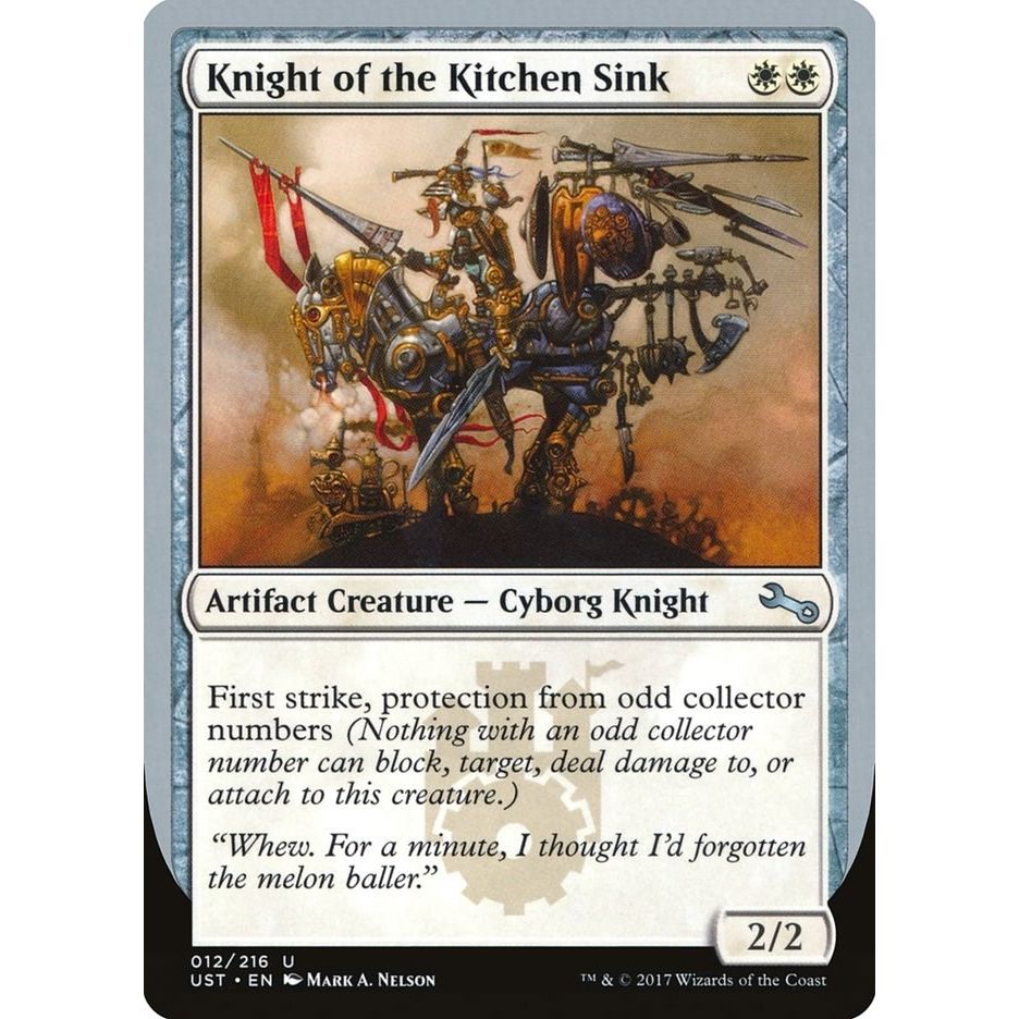 Image for Knight of the Kitchen Sink (D) (12) (UST) - Magic: The Gathering