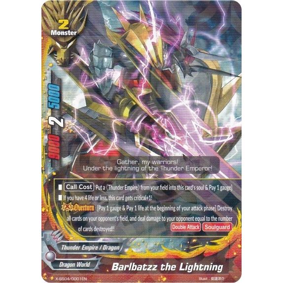 Image for Barlbatzz the Lightning (R Foil) (X-SS04/0001EN) (XSS04) - Future Card BuddyFight