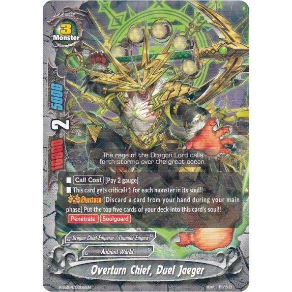 Image for Overturn Chief, Duel Jaeger (R Foil) (X-SS04/0002EN) (XSS04) - Future Card BuddyFight