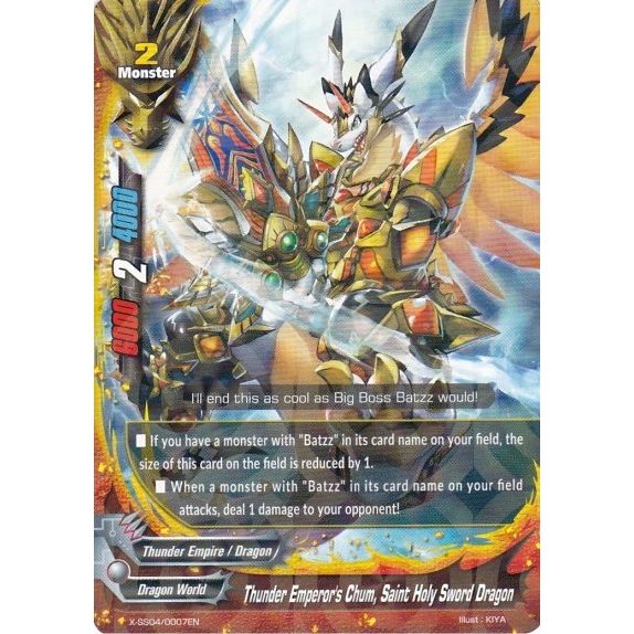 Image for Thunder Emperor's Chum, Saint Holy Sword Dragon (X-SS04/0007EN) (XSS04) - Future Card BuddyFight