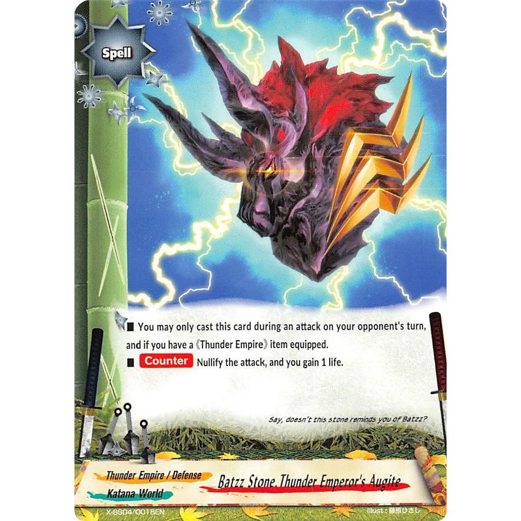 Image for Batzz Stone, Thunder Emperor's Augite (X-SS04/0018EN) (XSS04) - Future Card BuddyFight