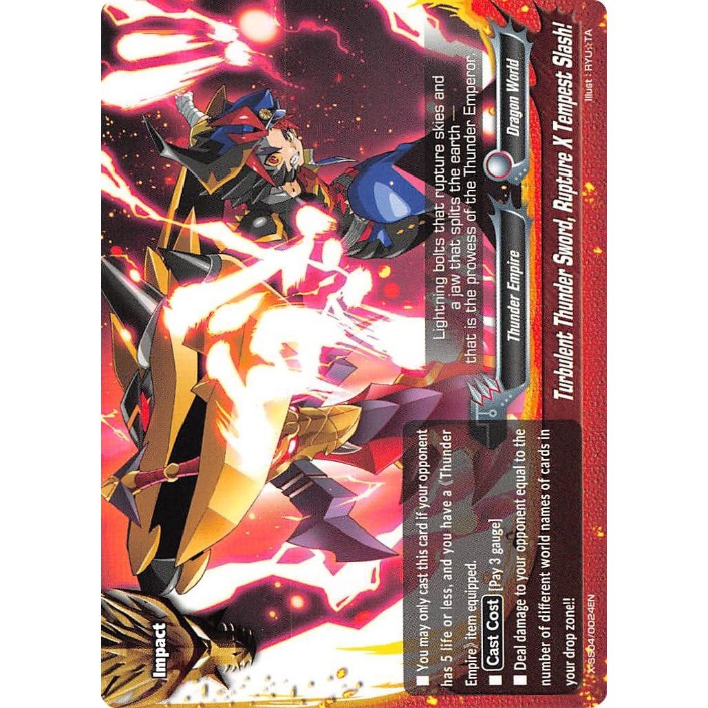 Image for Turbulent Thunder Sword, Rupture X Tempest Slash! (X-SS04/0024EN) (XSS04) - Future Card BuddyFight