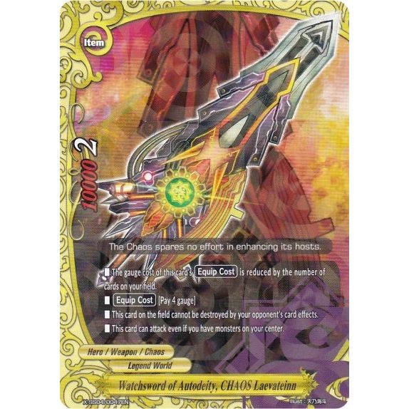 Image for Watchsword of Autodeity, CHAOS Laevateinn (R Foil) (X-SS04/0047EN) (XSS04) - Future Card BuddyFight