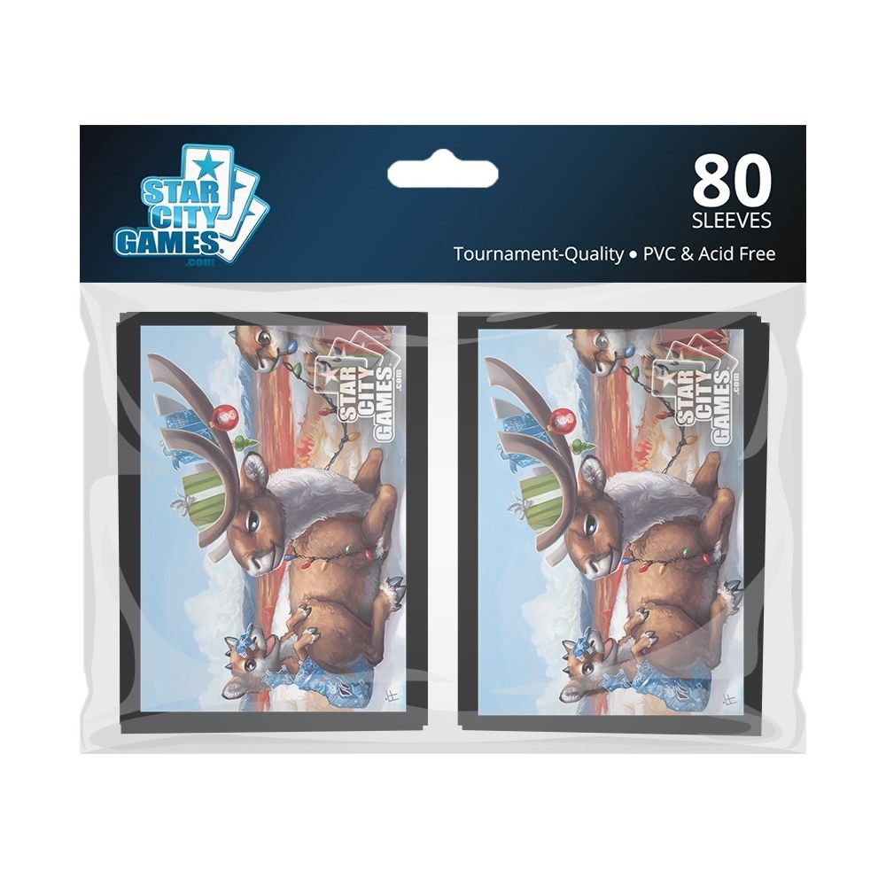 Image for Star City Games Gloss Sleeves - Reindeer (80-Pack) - Card Sleeves