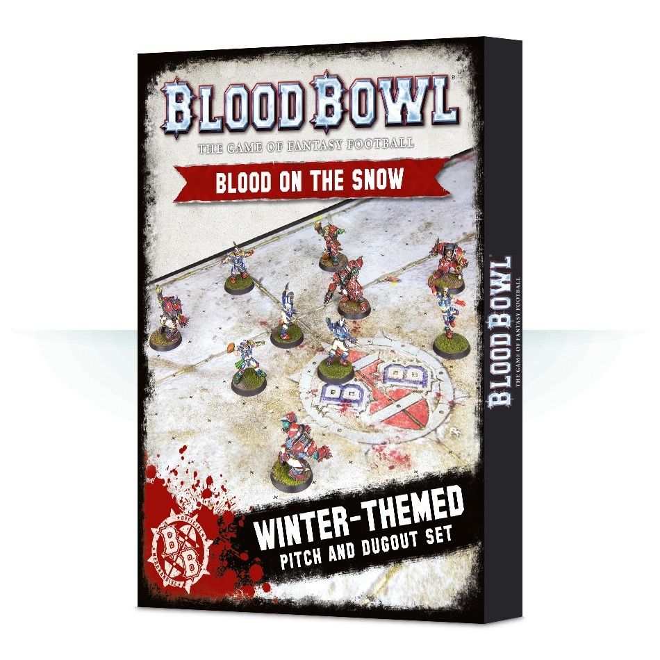 Image for Blood Bowl: Blood in the Snow (Human / Orc Snow Theme) Pitch and Dugouts - Warhammer Game Accessories