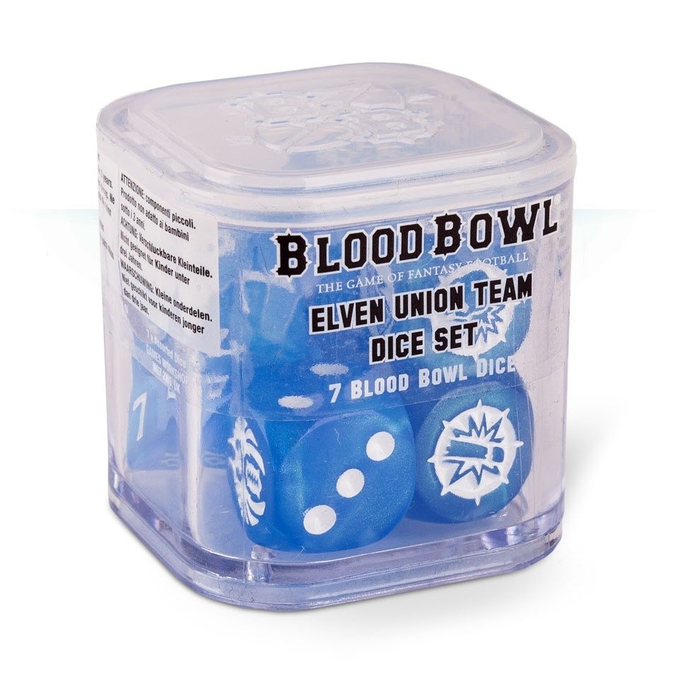 Image for Blood Bowl: Elven Union Team Dice Set (7-Pack) - Warhammer Game Accessories