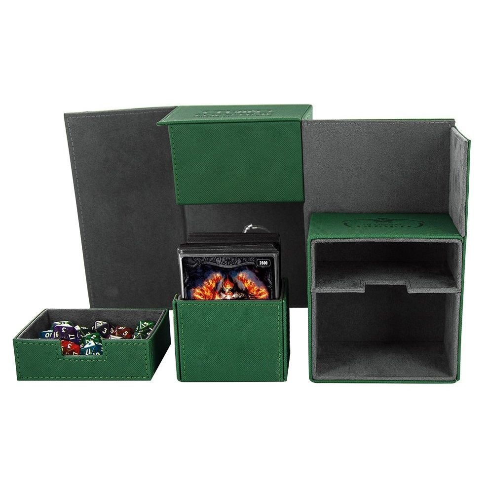 Image for Twin Flip 'n' Tray Deck Case - Green (Classic) (Holds 160+) - Deck Boxes