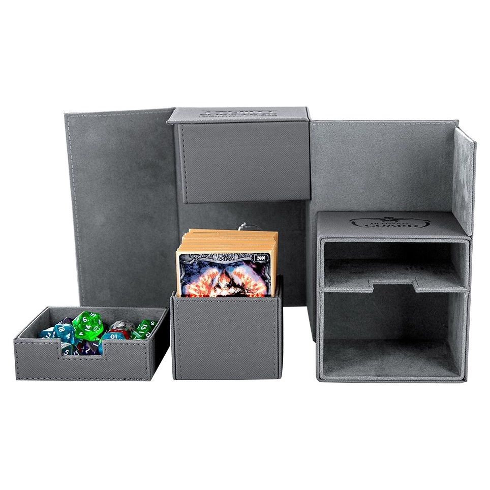 Image for Twin Flip 'n' Tray Deck Case - Grey (Classic) (Holds 160+) - Deck Boxes