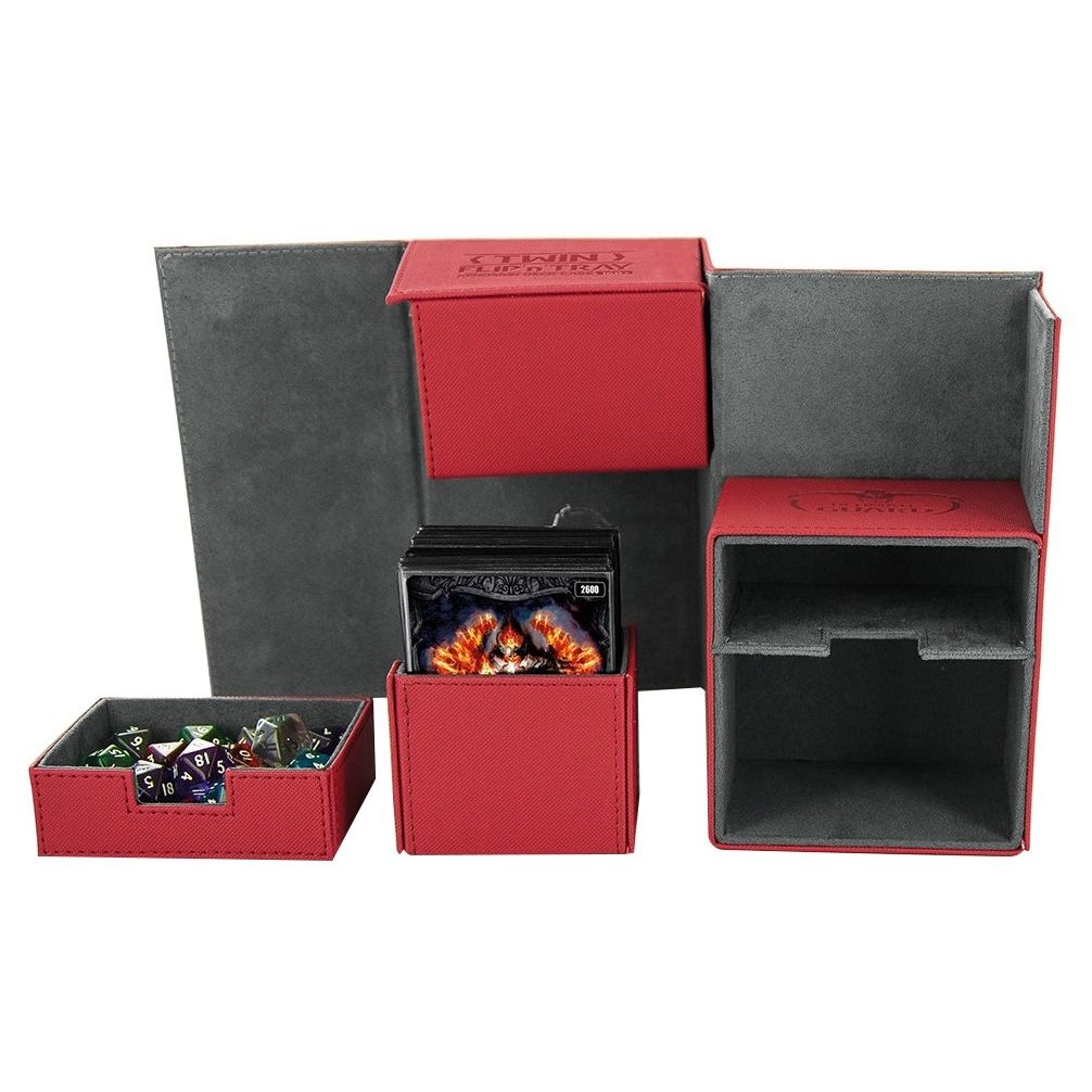 Image for Twin Flip 'n' Tray Deck Case - Red (Classic) (Holds 160+) - Deck Boxes