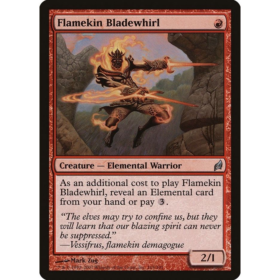 Image for Flamekin Bladewhirl (165) (LRW) - Magic: The Gathering
