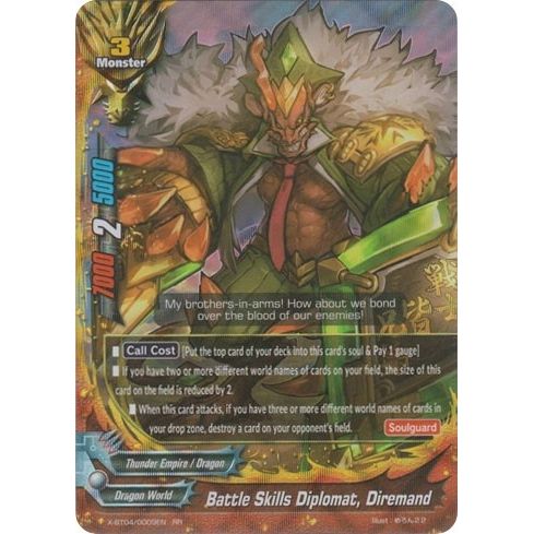 Image for Battle Skills Diplomat, Diremand (X-BT04/0009EN) (X-BT04) - Future Card BuddyFight