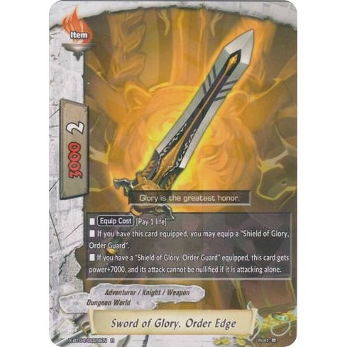 Image for Sword of Glory, Order Edge (X-BT04/0029EN) (X-BT04) - Future Card BuddyFight