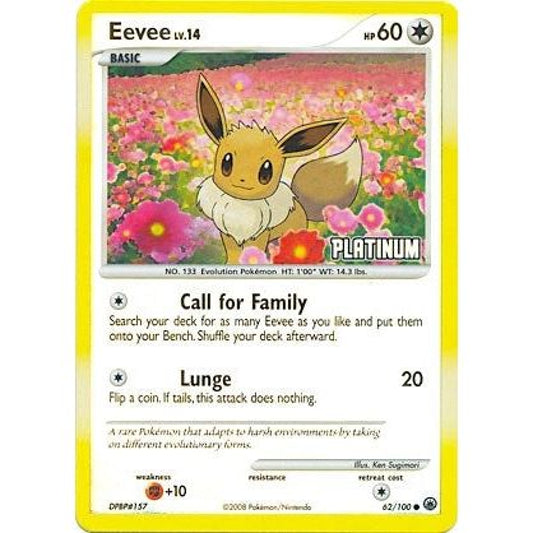 Image for Eevee - 62/100 [Platinum] (062/100) (BKP) - Pokemon