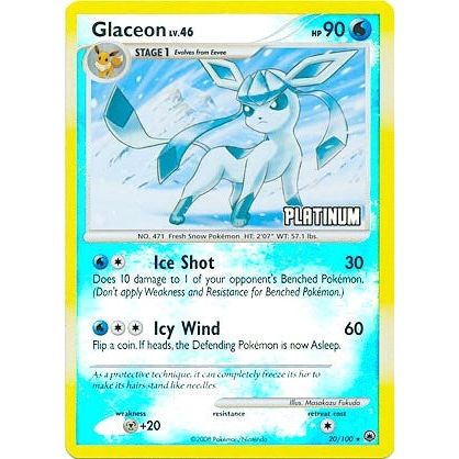 Image for Glaceon - 20/100 [Platinum] (020/100) (BKP) - Pokemon