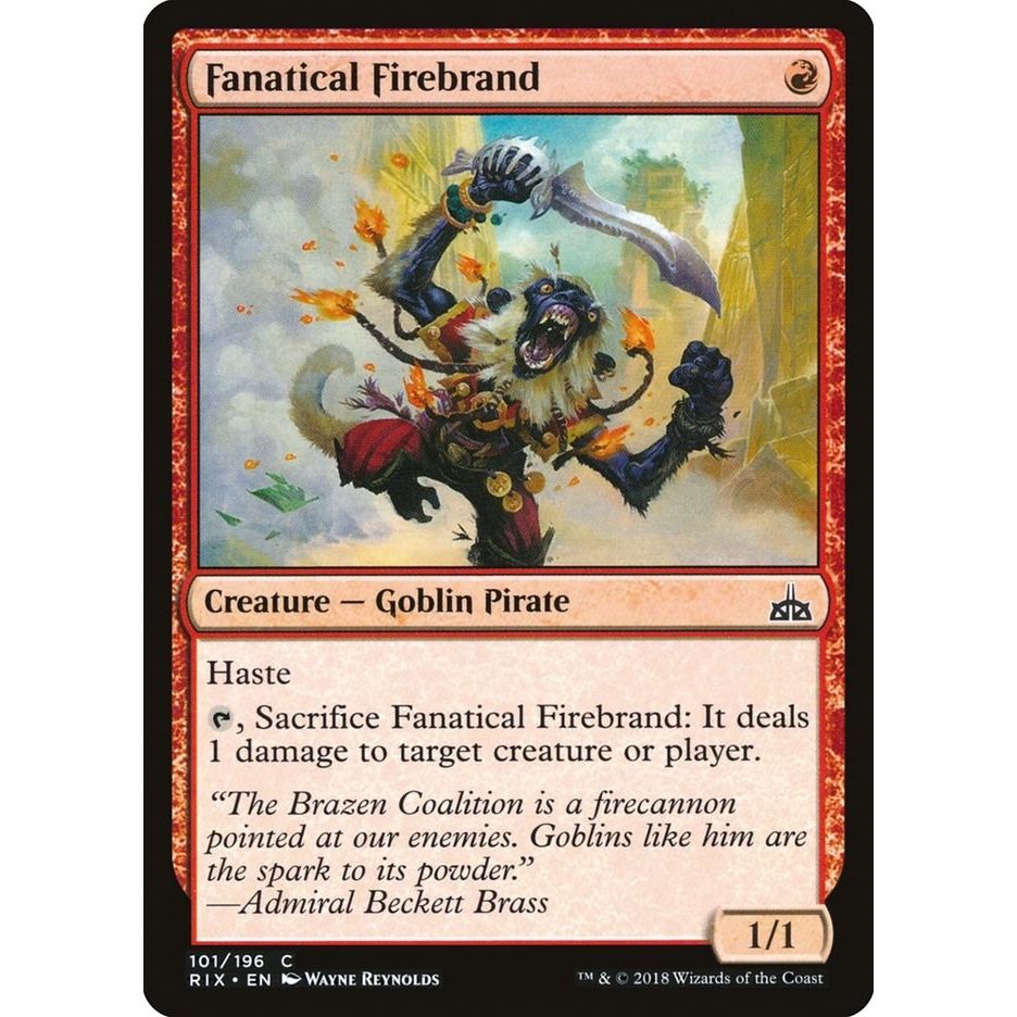 Image for Fanatical Firebrand (101) (RIX) - Magic: The Gathering