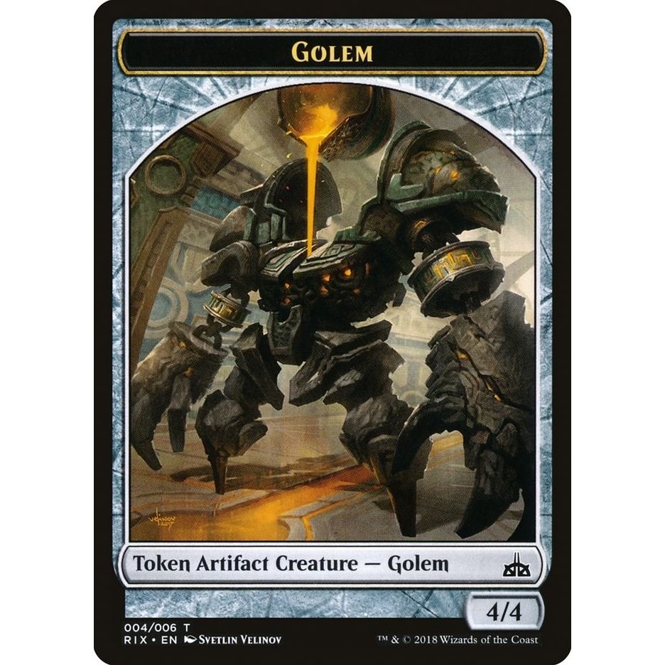 Image for Golem Token (004) (4) (RIX) - Magic: The Gathering