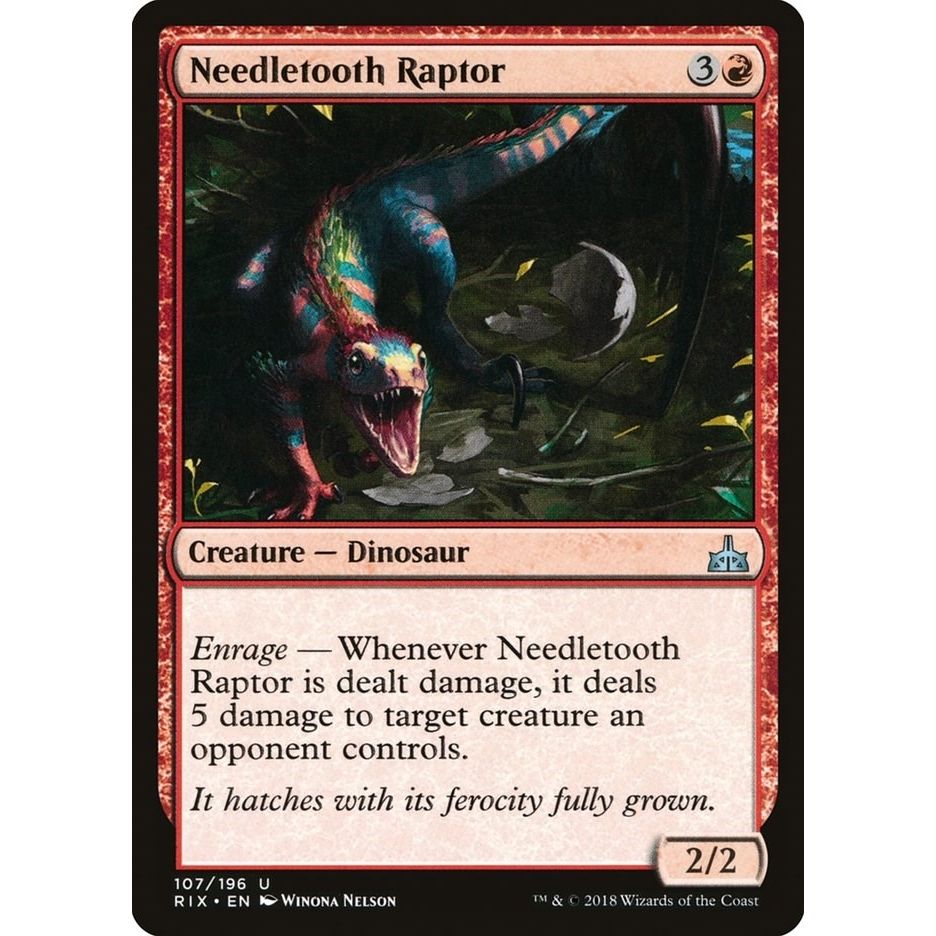 Image for Needletooth Raptor (107) (RIX) - Magic: The Gathering