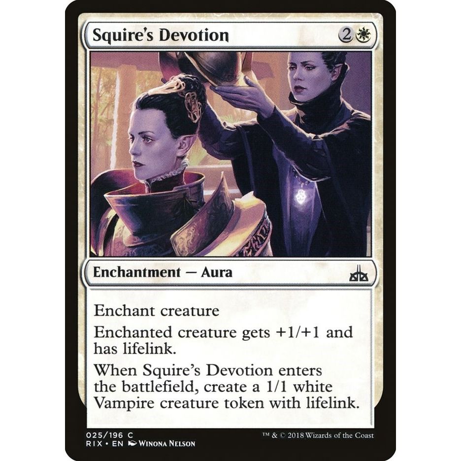 Image for Squire's Devotion (25) (RIX) - Magic: The Gathering