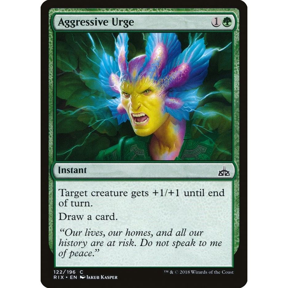 Image for Aggressive Urge (122) (RIX) - Magic: The Gathering