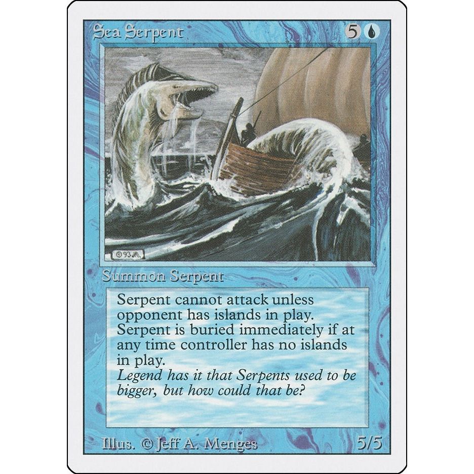 Image for Sea Serpent (3ED) - Magic: The Gathering