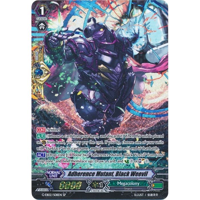 Image for Adherence Mutant, Black Weevil (SP) (G-EB02/S08EN) (G-EB02) - Cardfight Vanguard