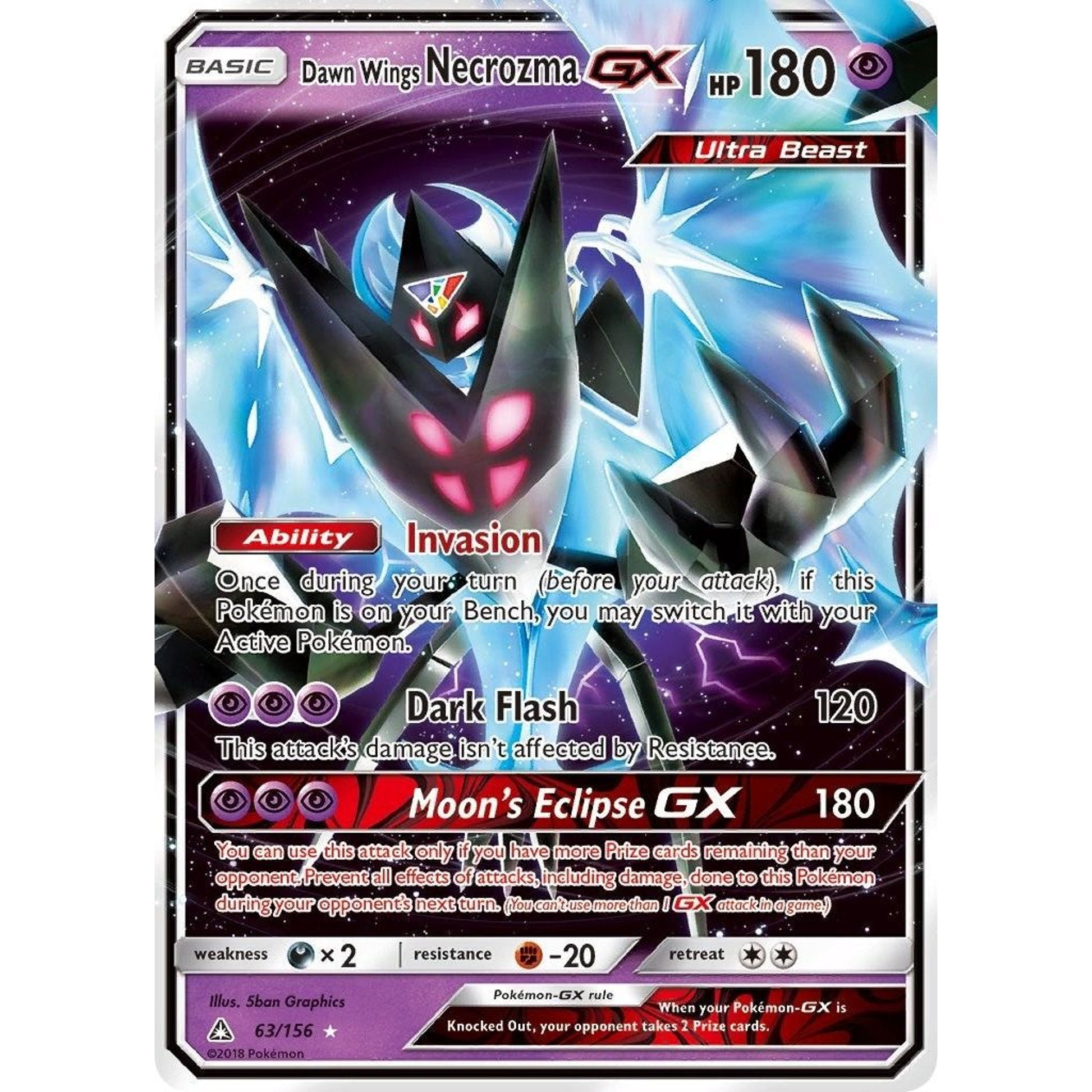 Image for Dawn Wings Necrozma GX (63/156) (SM05) - Pokemon