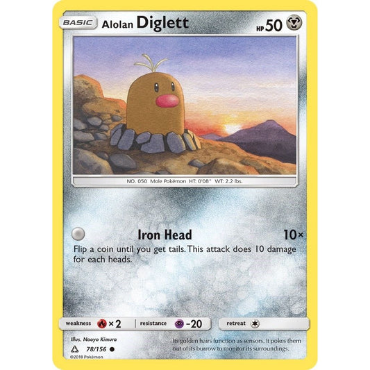 Image for Alolan Diglett (78/156) (SM05) - Pokemon