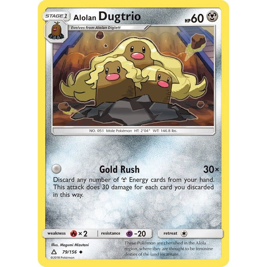 Image for Alolan Dugtrio (79/156) (SM05) - Pokemon