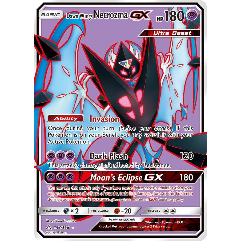 Image for Dawn Wings Necrozma GX (Full Art) (143/156) (SM05) - Pokemon