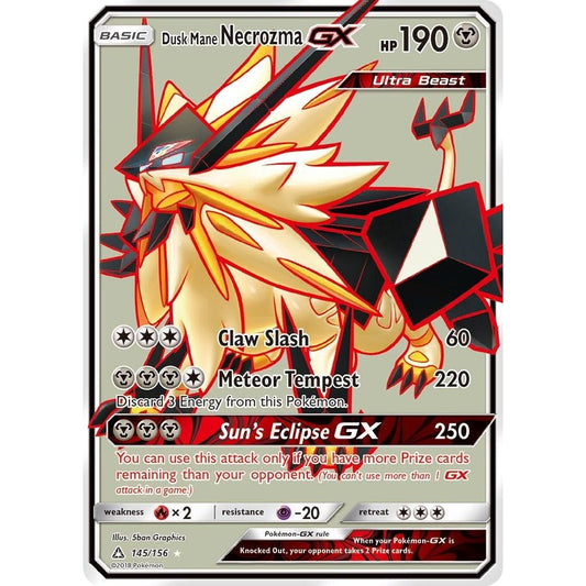 Image for Dusk Mane Necrozma GX (Full Art) (145/156) (SM05) - Pokemon