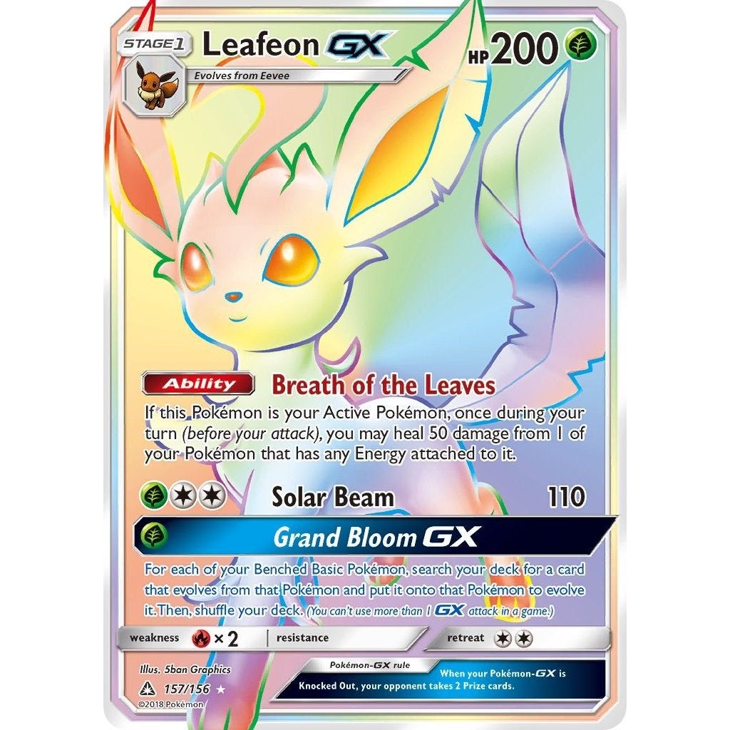 Image for Leafeon GX (Secret Rare) (157/156) (SM05) - Pokemon