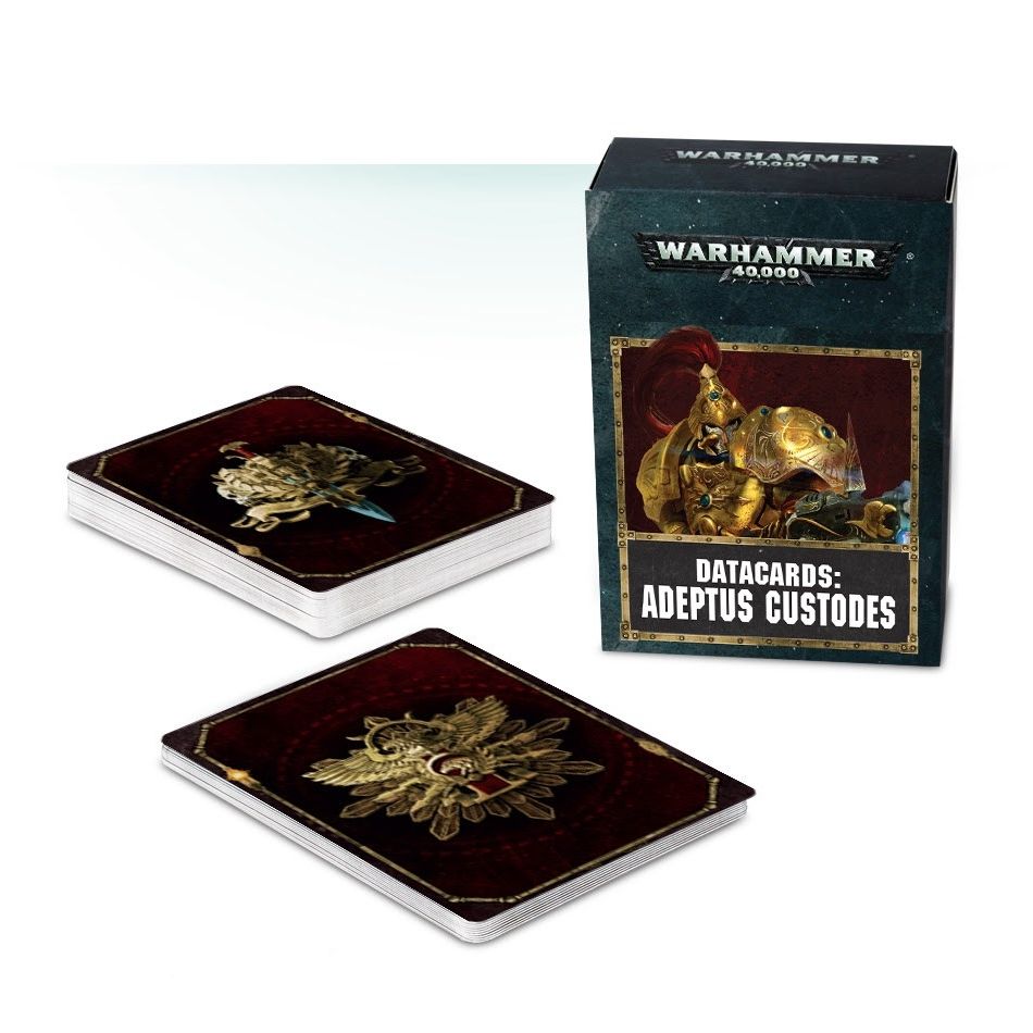 Image for Warhammer: 40K - Datacards: Adeptus Custodes - Warhammer Game Accessories