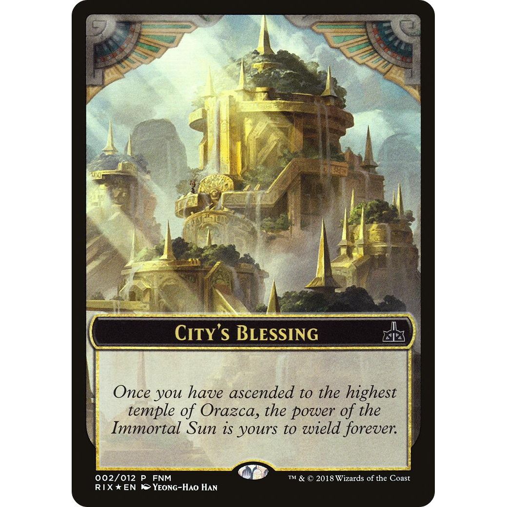 Image for City's Blessing // Elemental Double-Sided Token (2) (FNM) - Magic: The Gathering