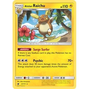Image for Alolan Raichu - 31/111 (SM Crimson Invasion) (031/111) (PR) - Pokemon