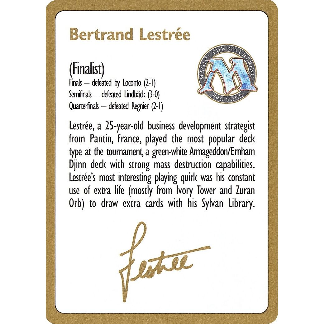 Image for 1996 Bertrand Lestree Biography Card (WCD) - Magic: The Gathering