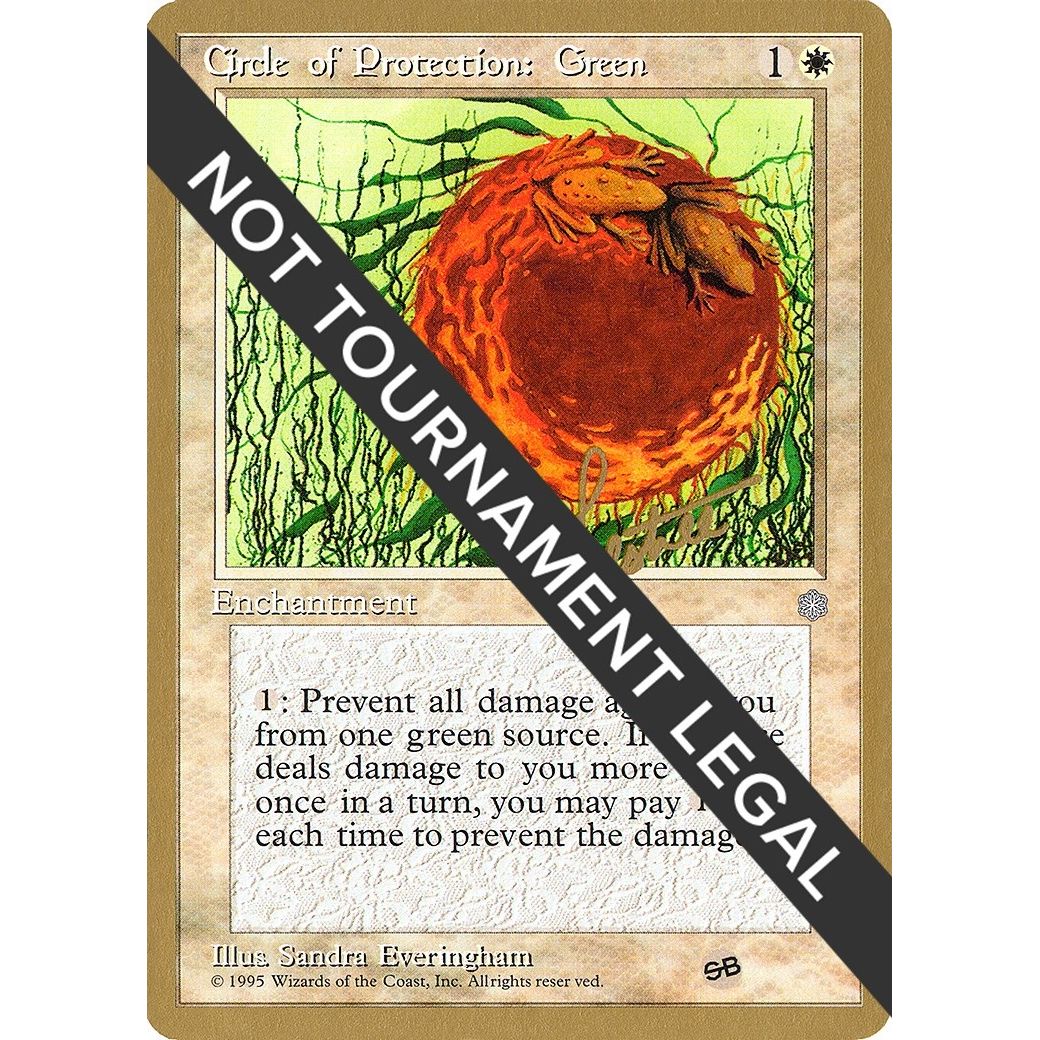 Image for Circle of Protection: Green - 1996 Bertrand Lestree (ICE) (SB) (WCD) - Magic: The Gathering