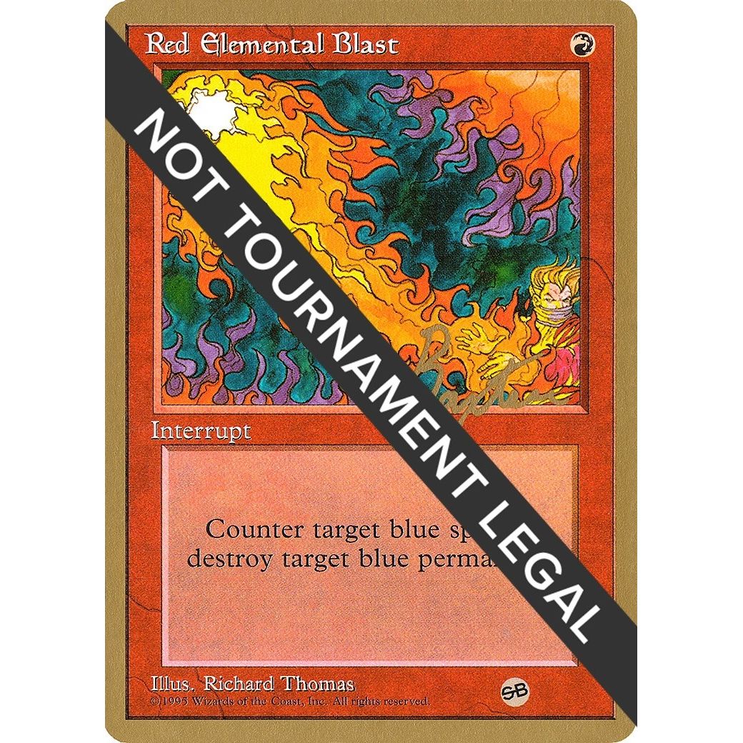 Image for Red Elemental Blast - 1996 George Baxter (4ED) (SB) (WCD) - Magic: The Gathering