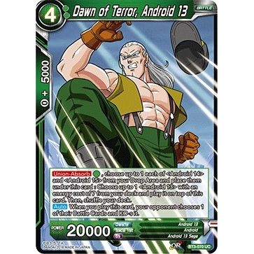 Image for Dawn of Terror, Android 13 (2018) (BT3-070) (DBS-B03) - Dragon Ball Super: Masters