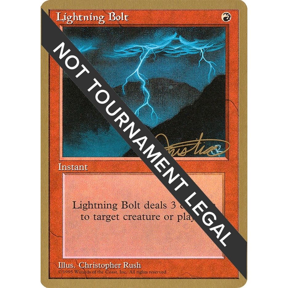 Image for Lightning Bolt - 1996 Mark Justice (4ED) (WCD) - Magic: The Gathering
