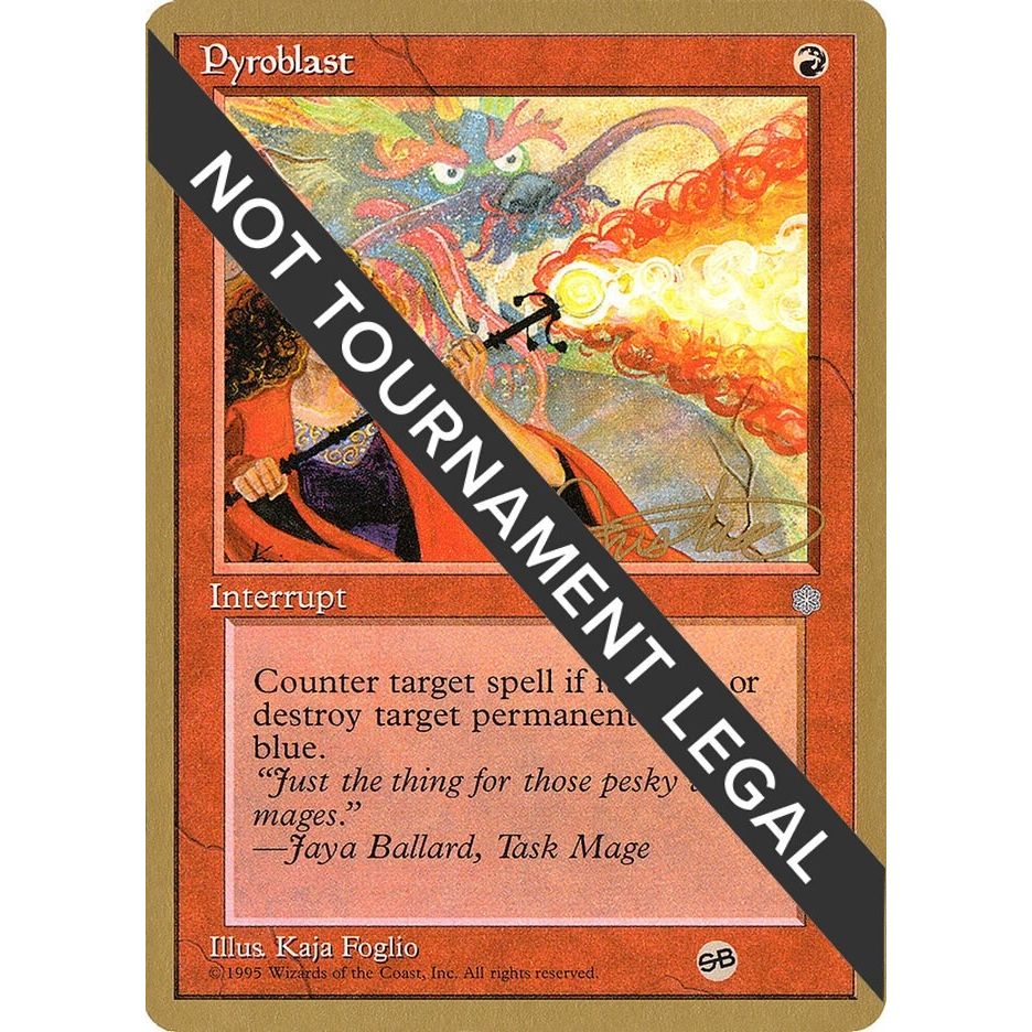 Image for Pyroblast - 1996 Mark Justice (ICE) (SB) (WCD) - Magic: The Gathering