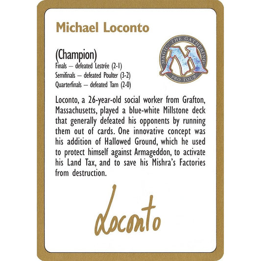 Image for 1996 Michael Loconto Biography Card (WCD) - Magic: The Gathering
