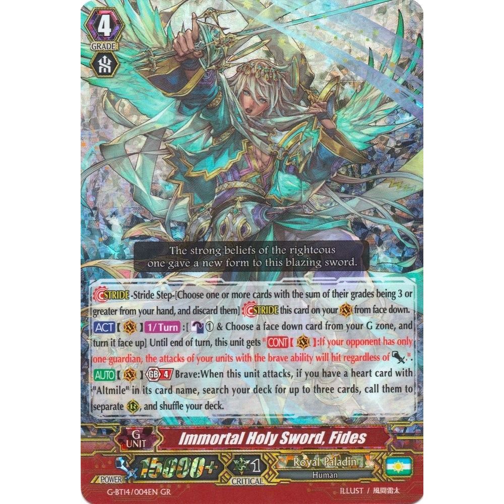 Image for Immortal Holy Sword, Fides (G-BT14/004EN) (G-BT14) - Cardfight Vanguard