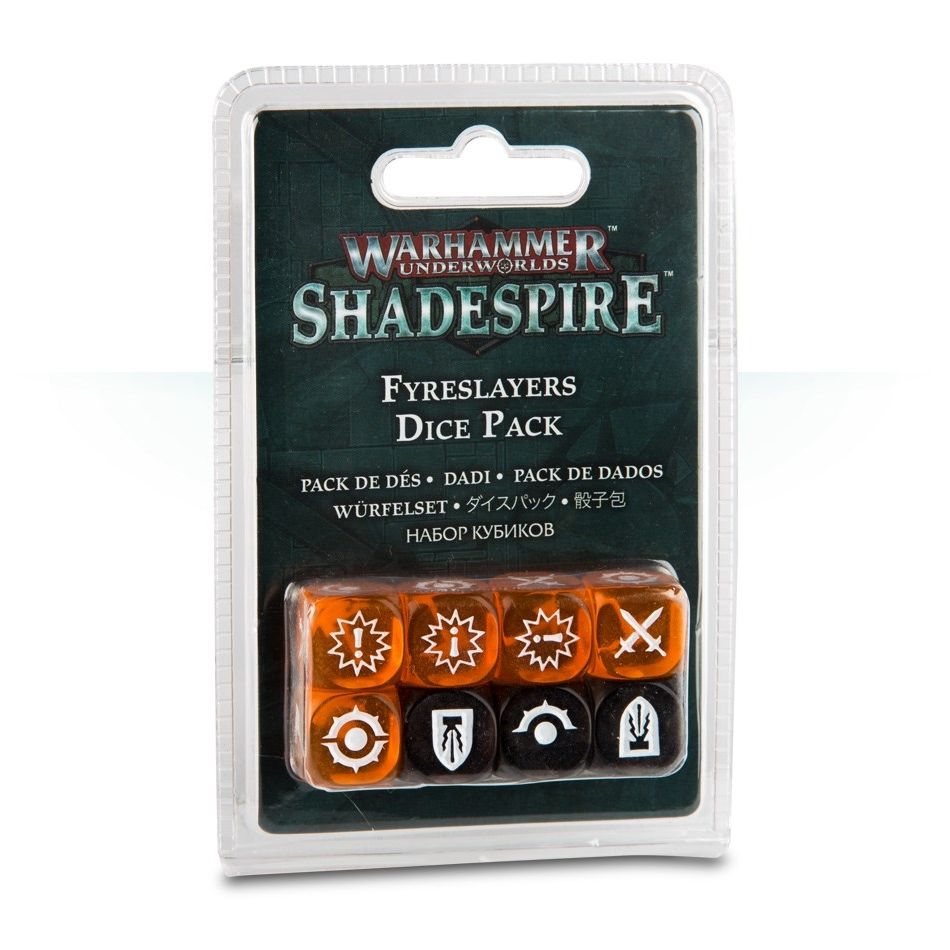Image for Warhammer: Underworlds - Shadespire: Fyreslayers Dice (8-Pack) - Warhammer Game Accessories